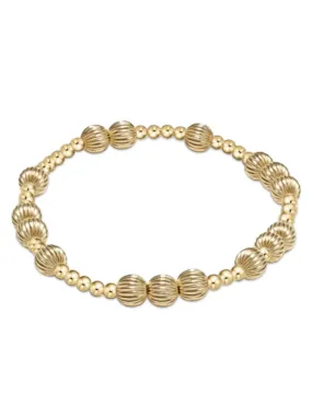 Hope Unwritten Dignity Gold Bead Bracelet Six Millimeter