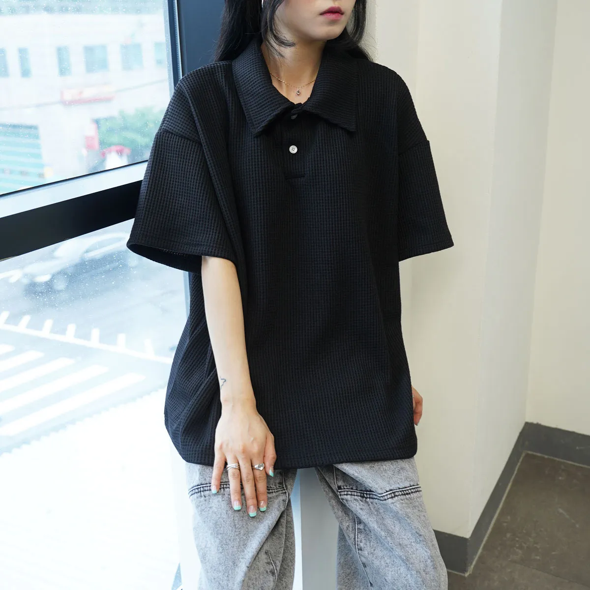 Street Style Plain Cotton Short-Sleeve Tops