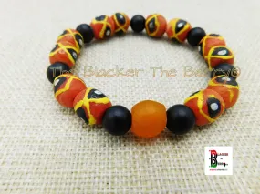 Handmade Ethnic Orange and Black African Beaded Jewelry