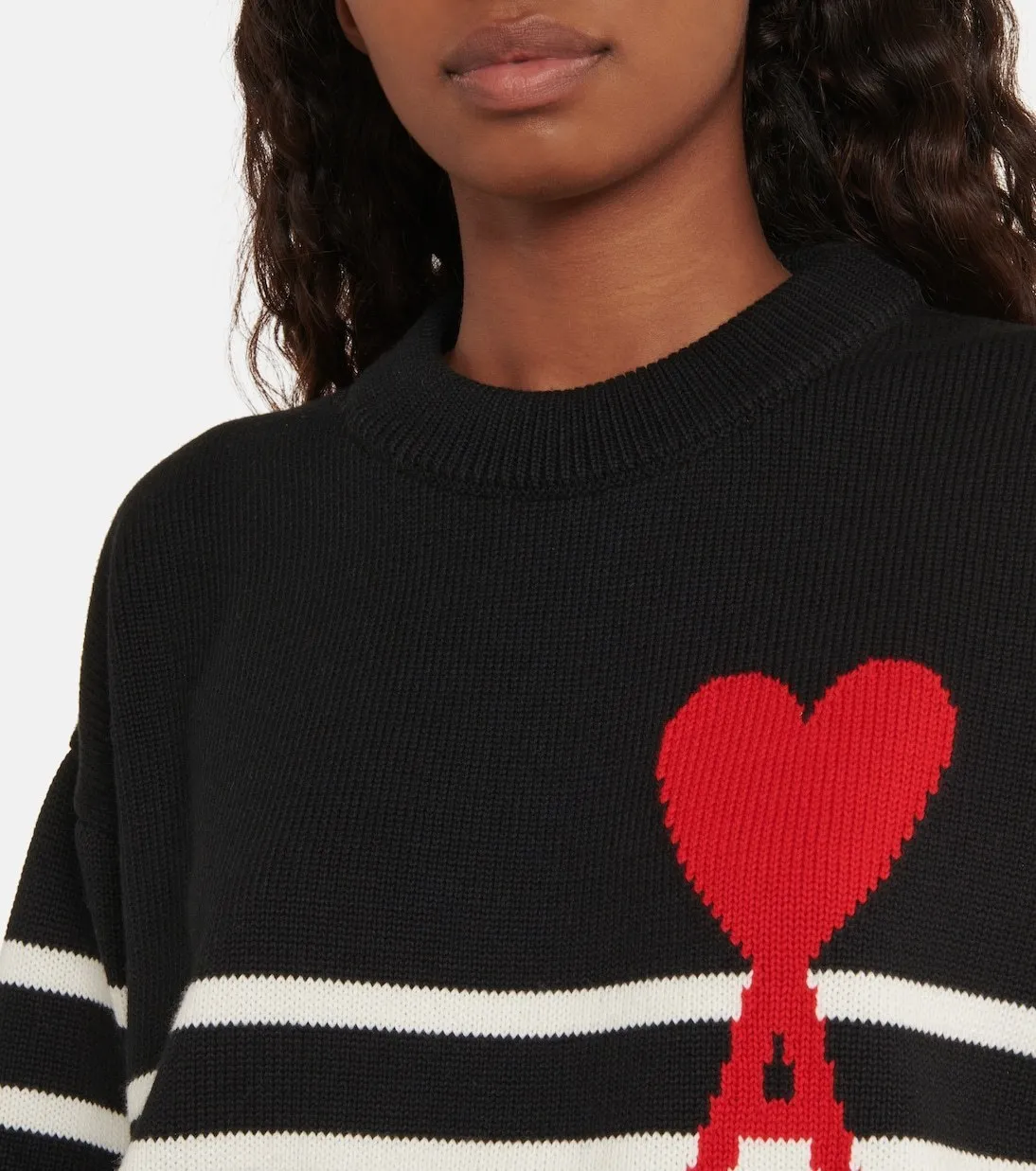 Unisex Wool Long Sleeves with Stripes from AMI PARIS