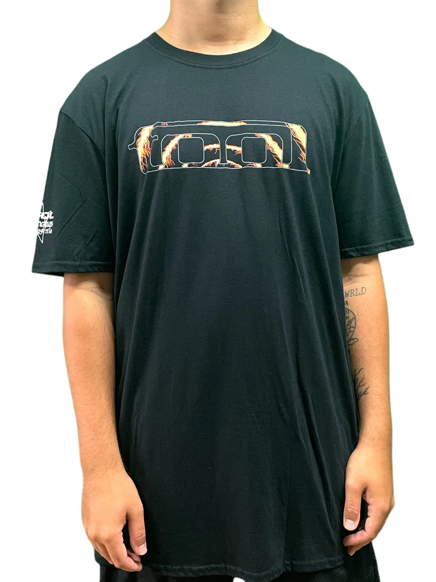 New Unisex Flame Spiral T-Shirt with Back Print