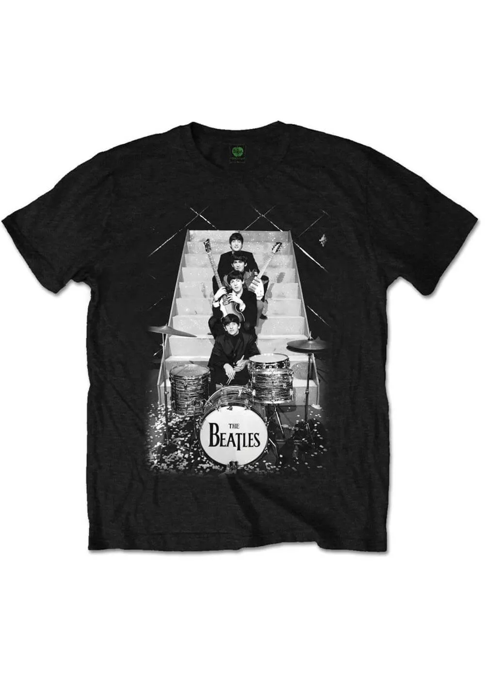 Black Beatles Stage Stairs Band T-Shirt