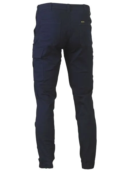 Stretch Cotton Drill Cargo Cuffed Pants