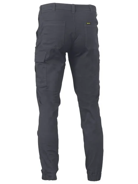 Stretch Cotton Drill Cargo Cuffed Pants