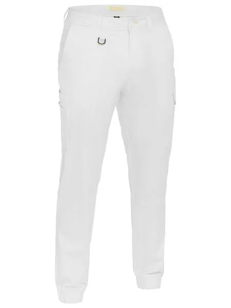 Stretch Cotton Drill Cargo Cuffed Pants