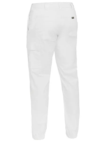 Stretch Cotton Drill Cargo Cuffed Pants