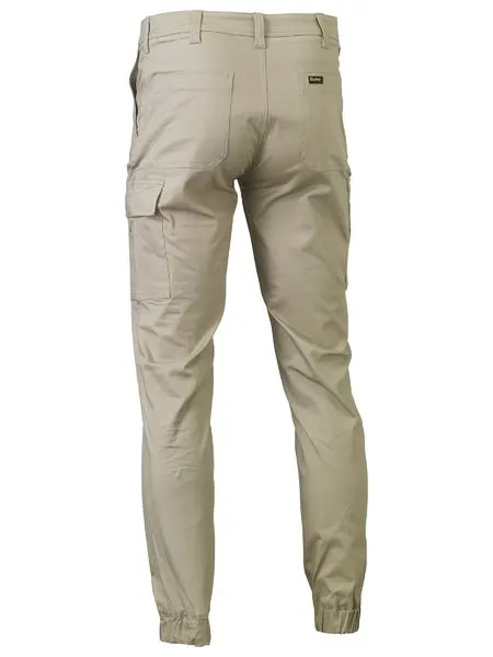 Stretch Cotton Drill Cargo Cuffed Pants