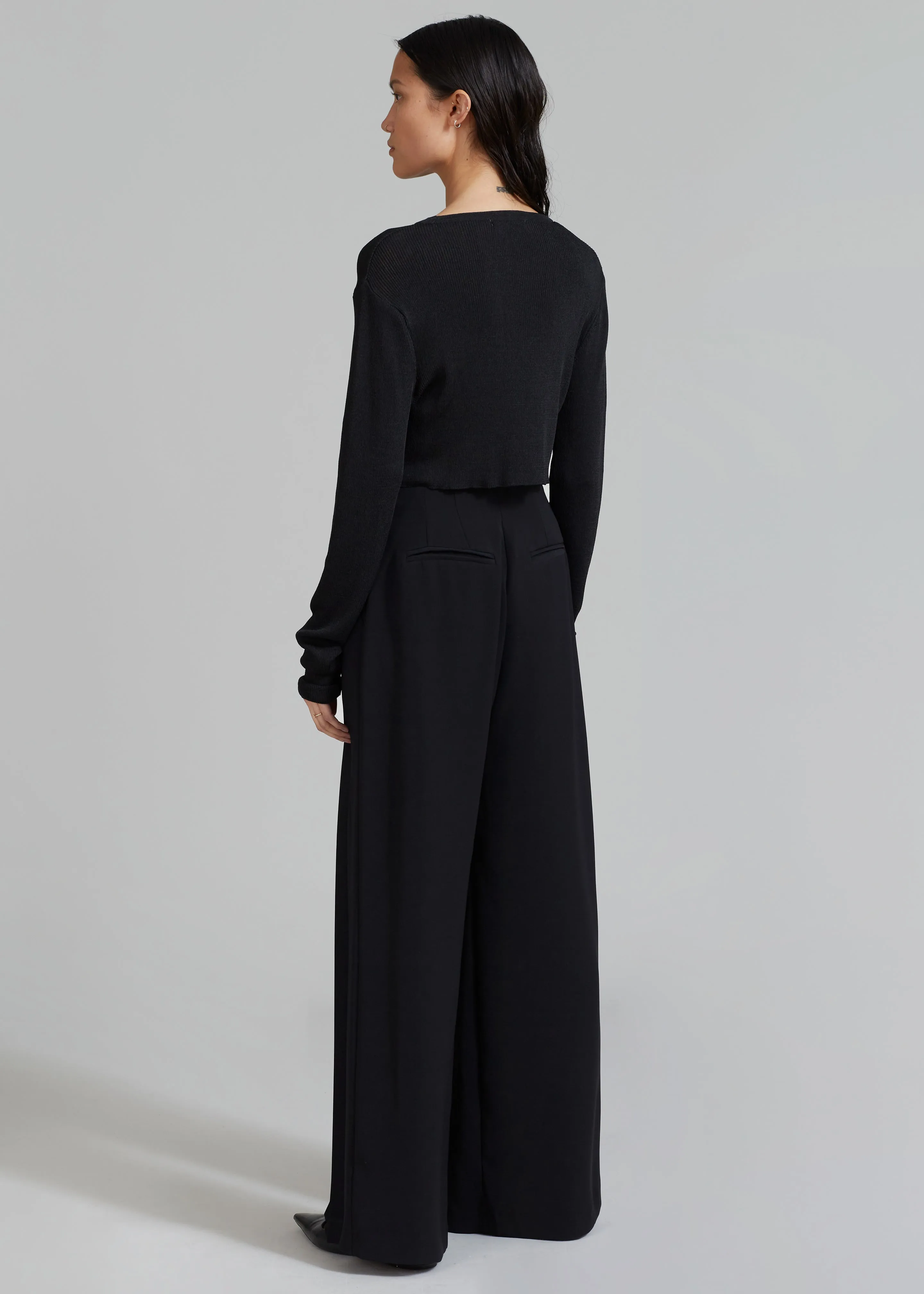 Black Dillon Pleated Pants