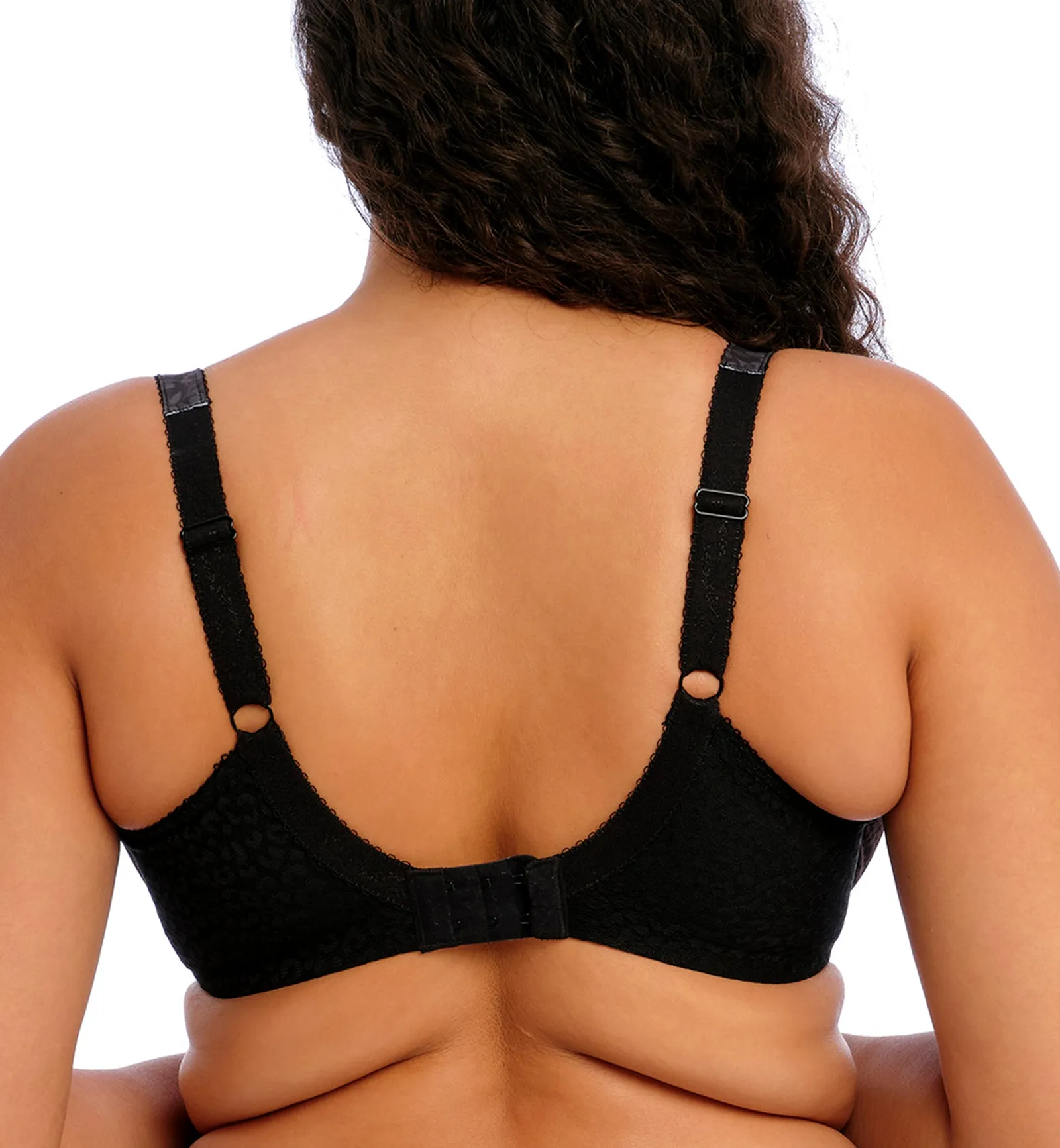 Black underwire bra by Elomi for confident women