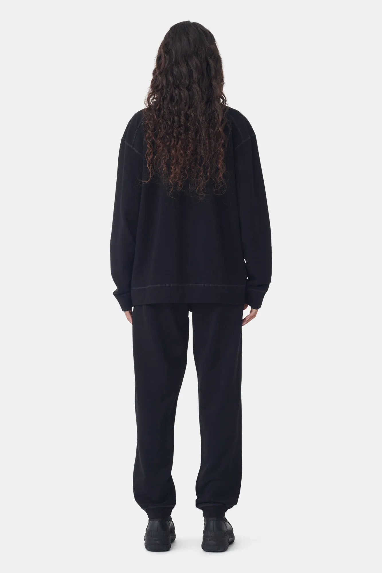 BLACK ISOLI CUFFED PANTS