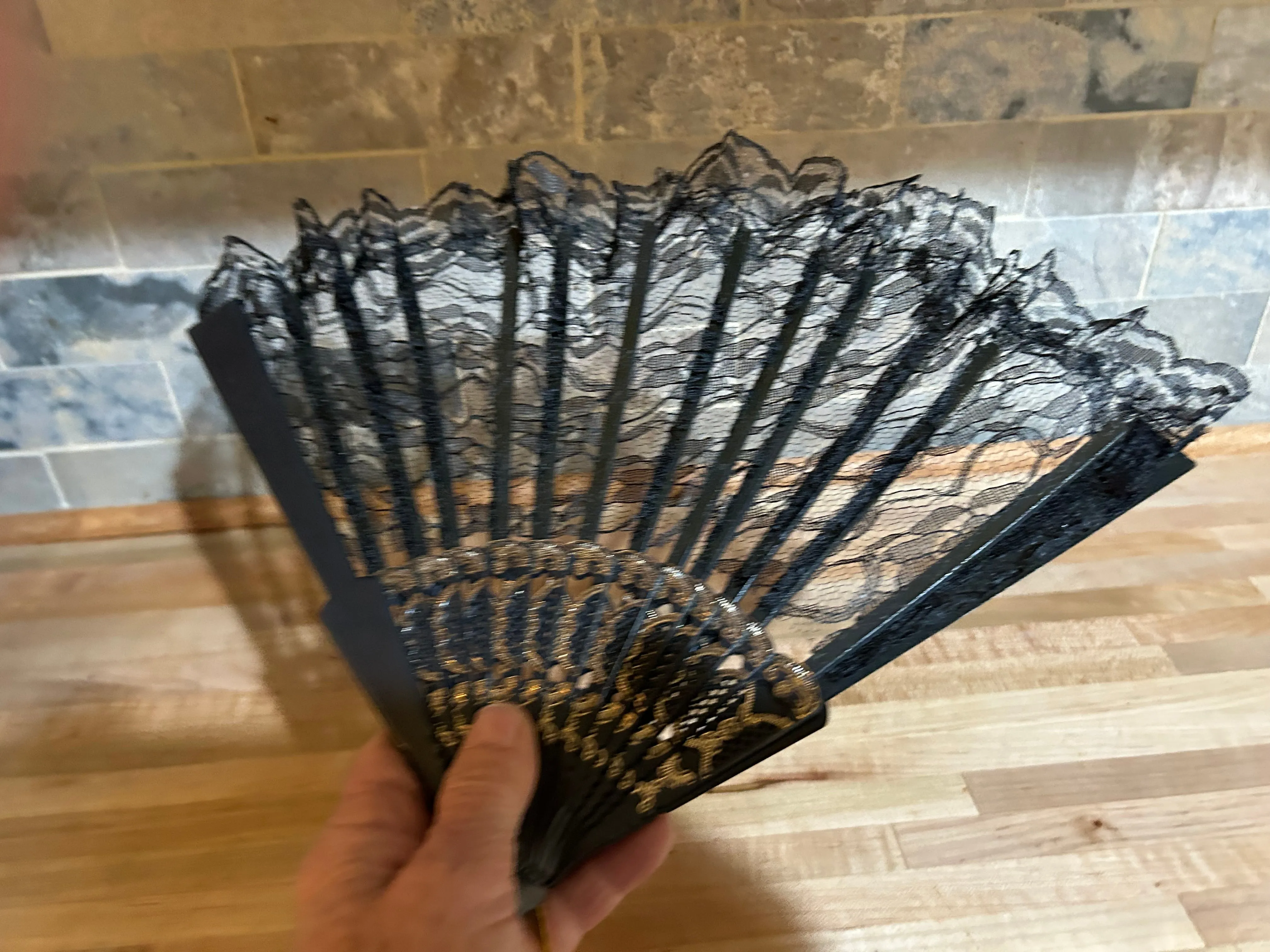 Black Lace Fan Costuming 517