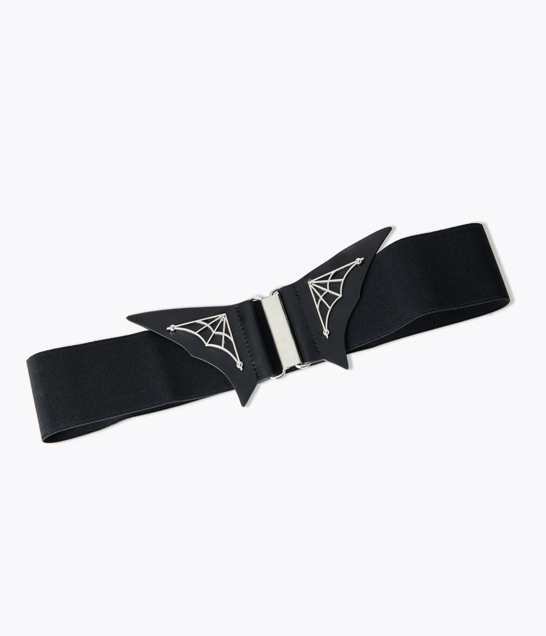 Ladies Day Out Square Buckle Black Stretch Belt