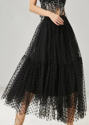 BLACK PATCHWORK TULLE SKIRTS