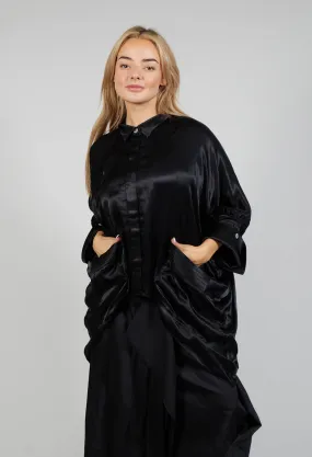 Black Satin Blouse