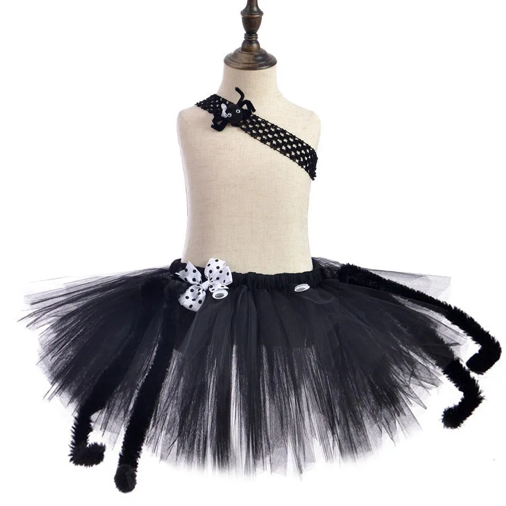 Spider Tutu Skirt Outfit for Girls - Halloween Costume