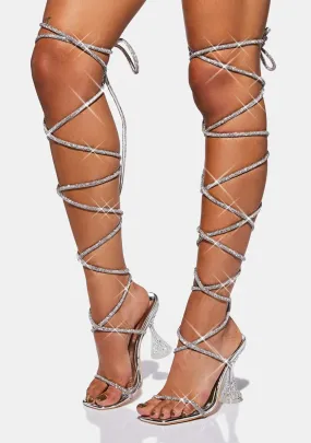 Bling Bling Lace Up Heels