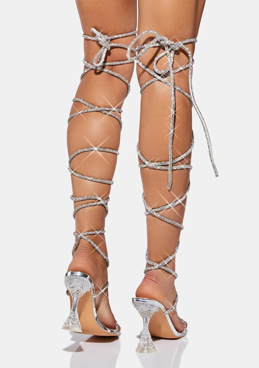 Bling Bling Lace Up Heels