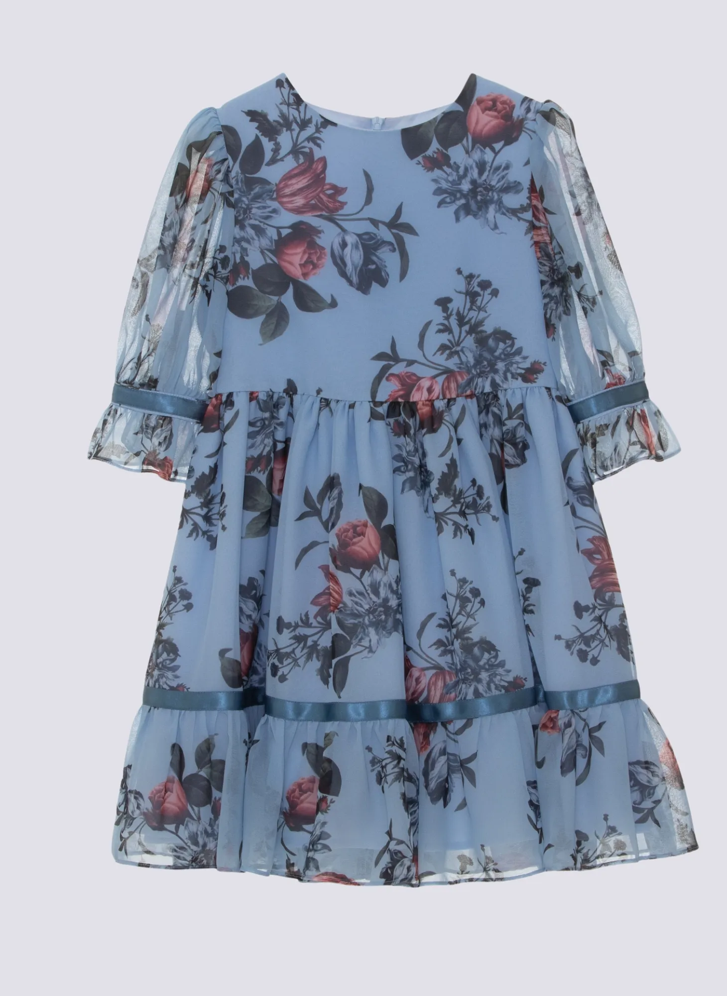 Patachou Blue Chiffon Dress