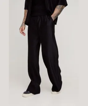 boohoo Men's Tall Wide Leg Pleated Pants