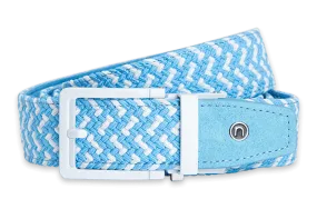 Golf Belt - Braided Sky with 1 3/8 Strap