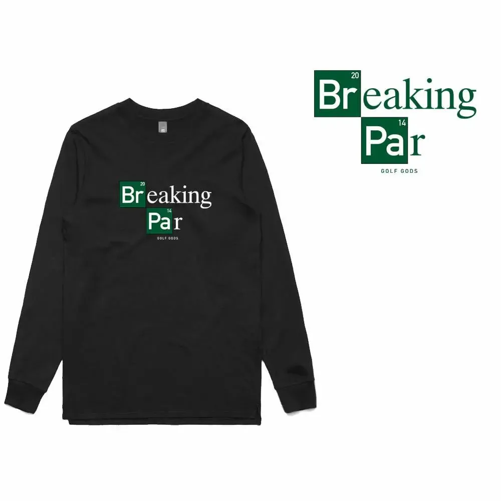 Long Sleeve Tee for Golfers with Breaking Par Design