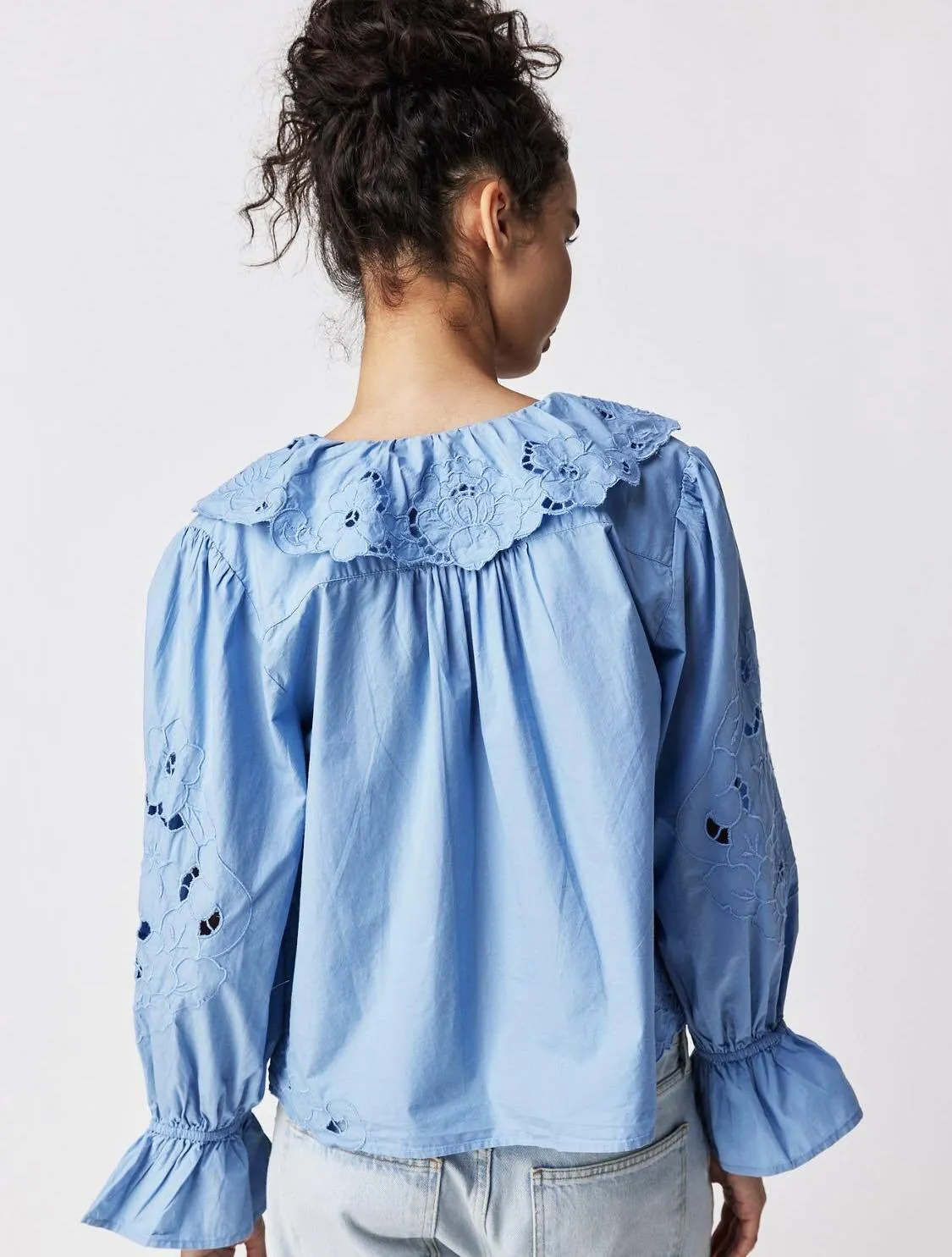 Casual Style Long Sleeve Plain Cotton Shirts & Blouses by Free People