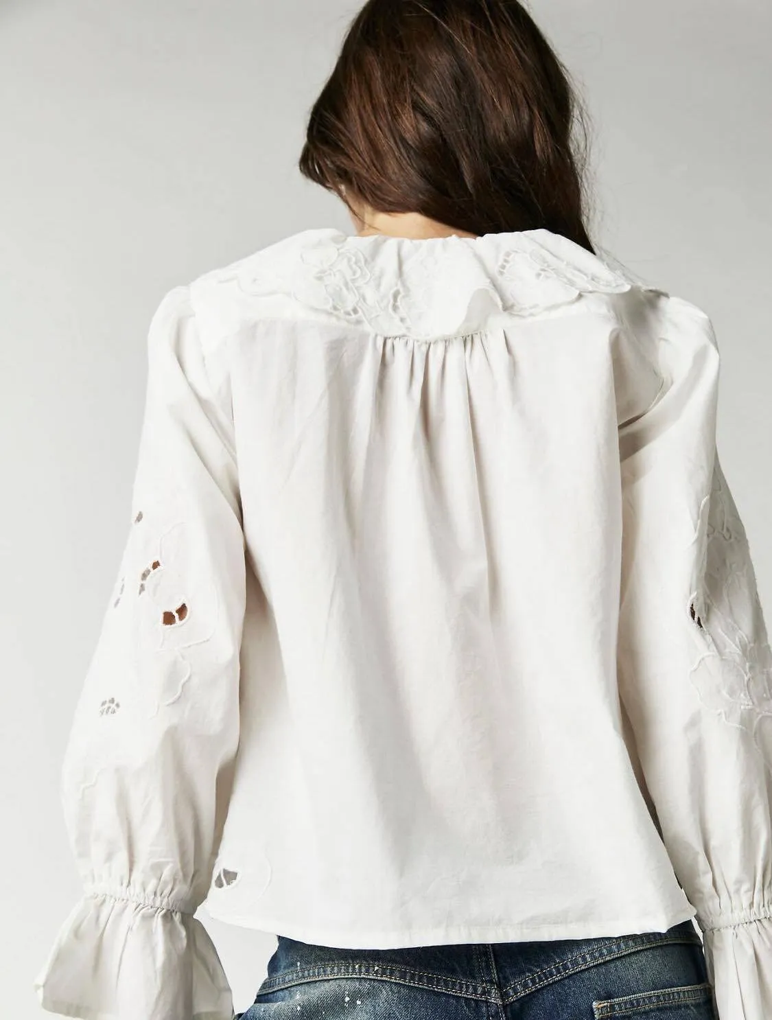 Casual Style Long Sleeve Plain Cotton Shirts & Blouses by Free People