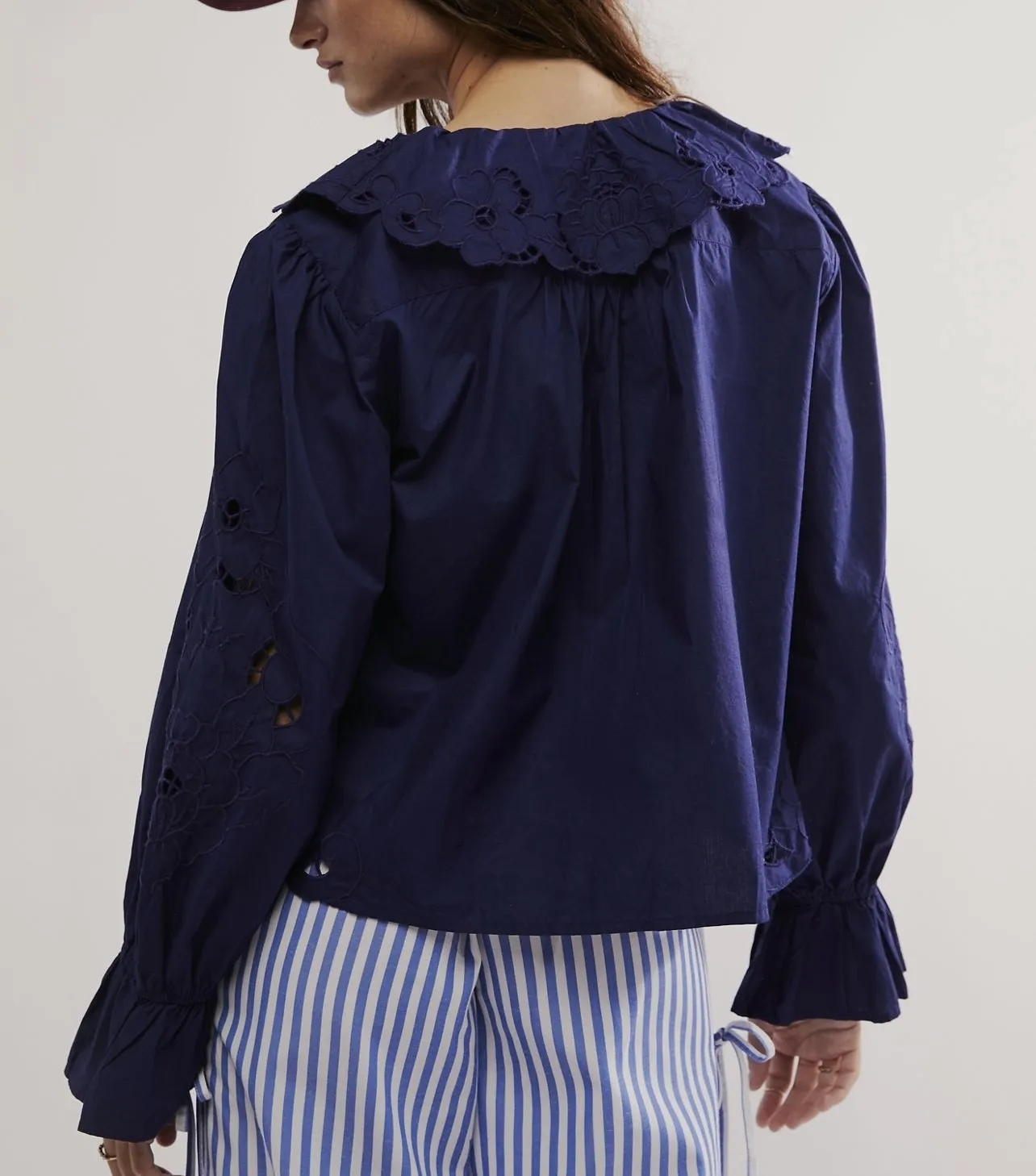 Casual Style Long Sleeve Plain Cotton Shirts & Blouses by Free People