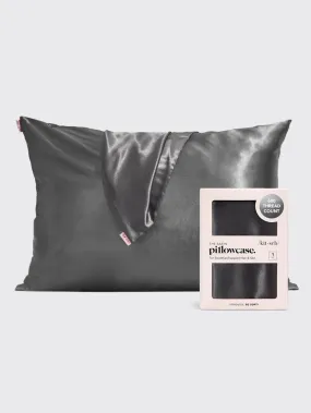 Charcoal Satin Pillowcase