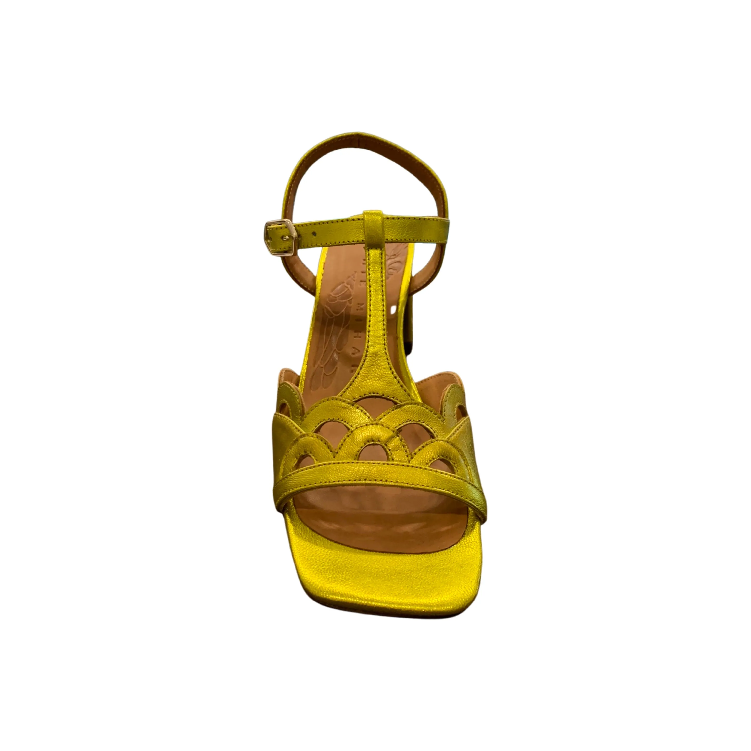 Chartreuse T-Strap Sandal\