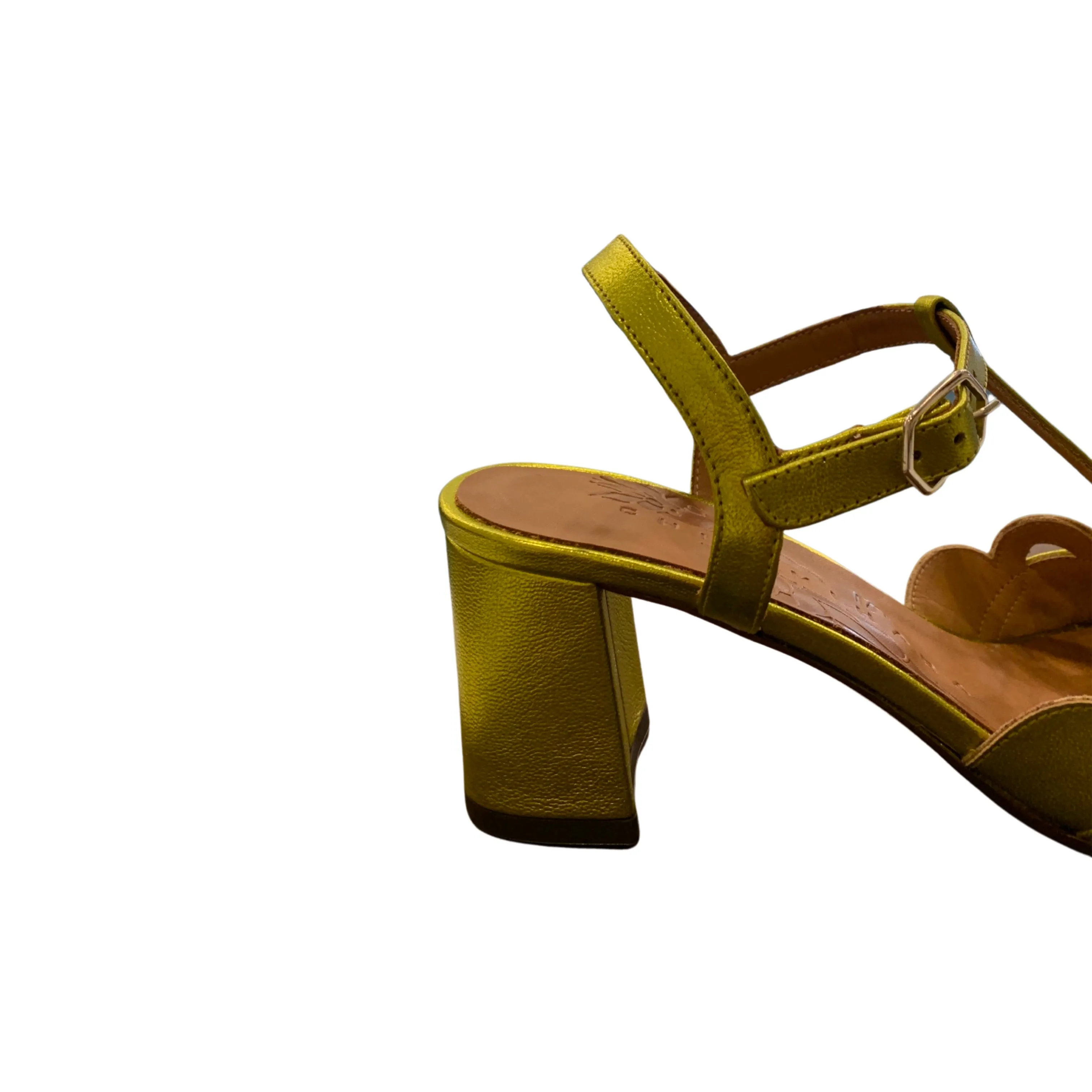 Chartreuse T-Strap Sandal\