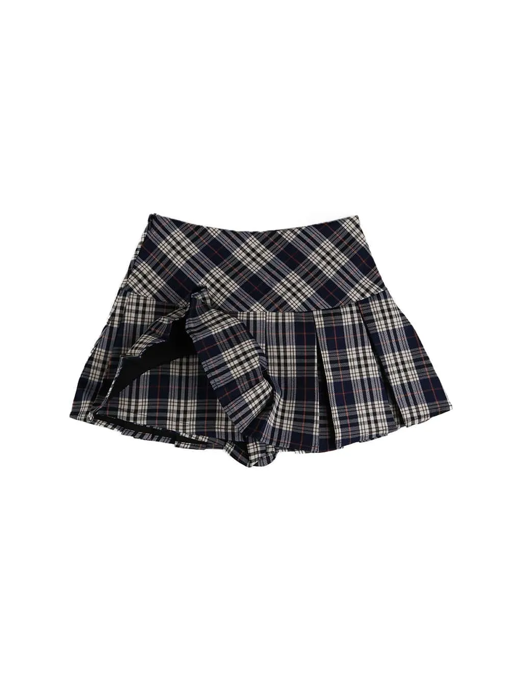 Checkered Pleated Mini Skirt