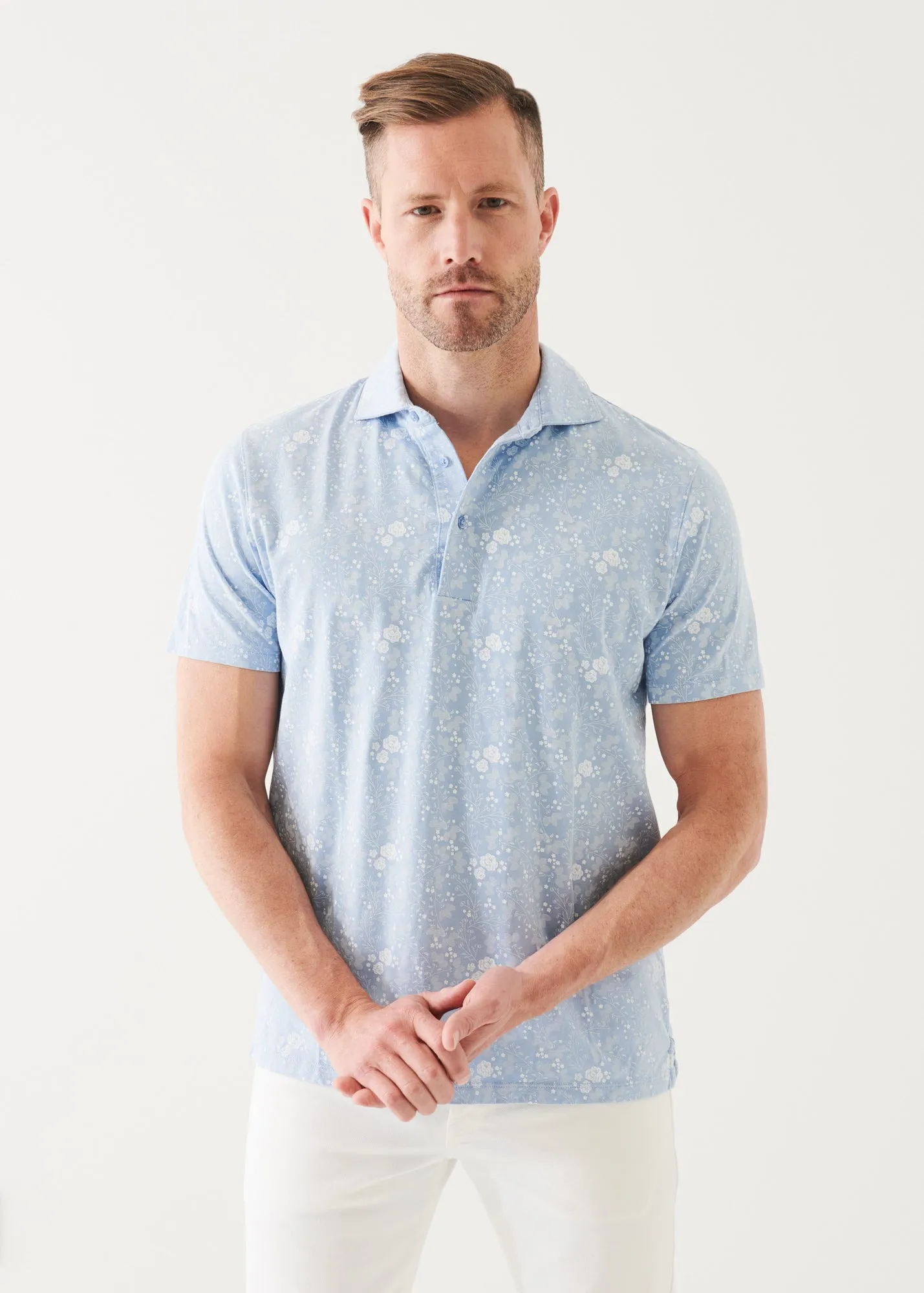 PIMA COTTON STRETCH PRINTED POLO