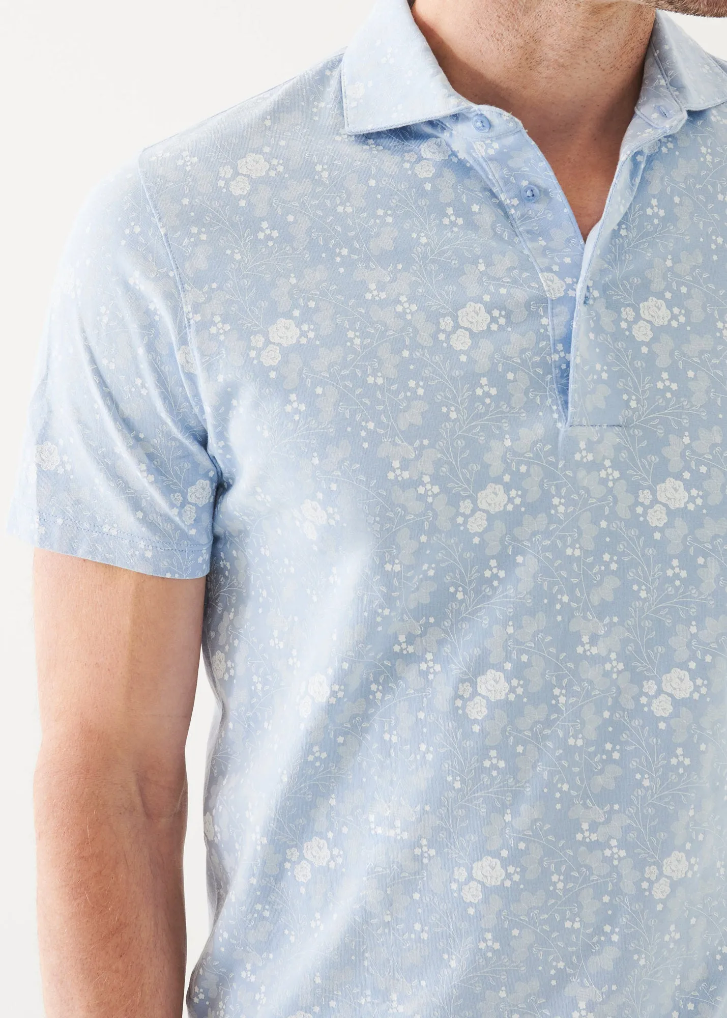 PIMA COTTON STRETCH PRINTED POLO