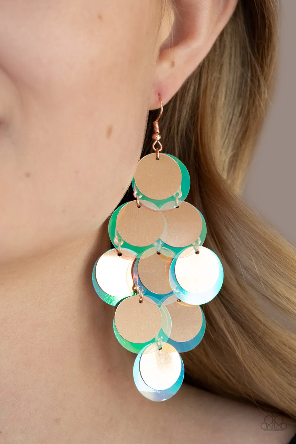 Copper Sequin Seeker Earrings