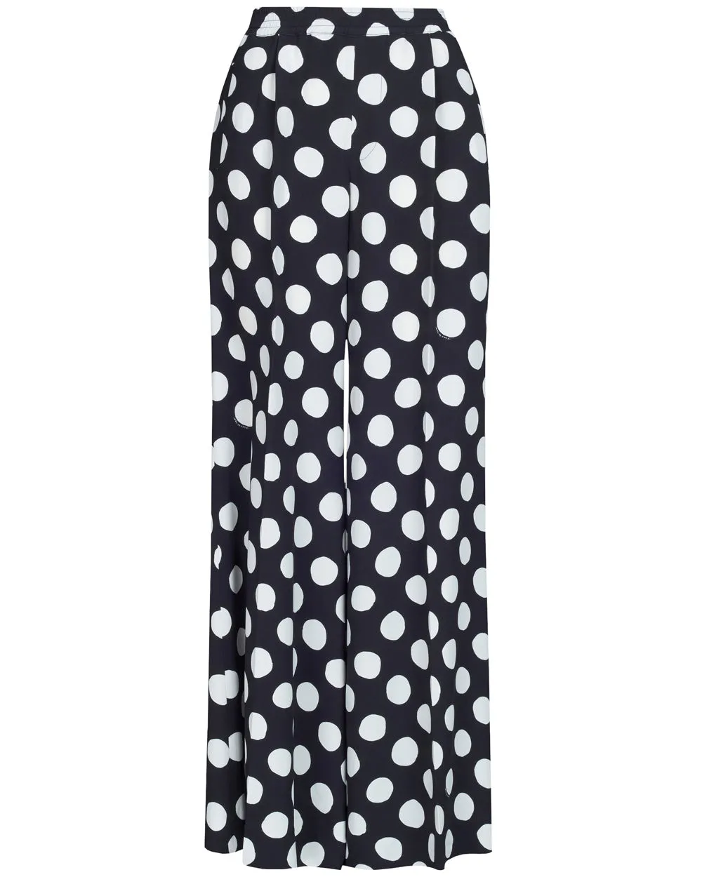 Wide Leg Trouser with Polka Dots