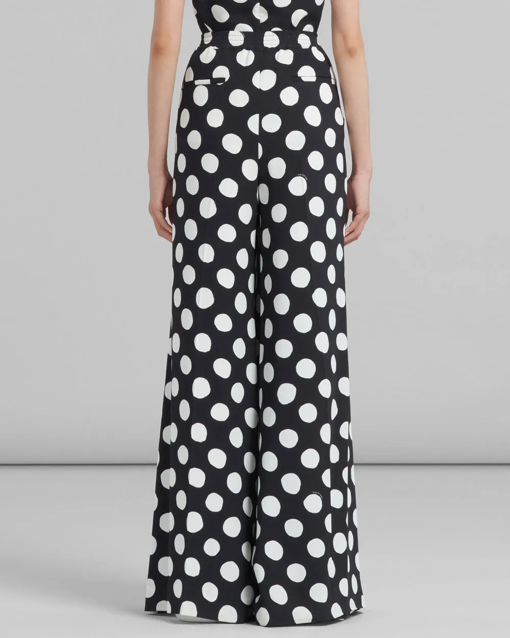 Wide Leg Trouser with Polka Dots