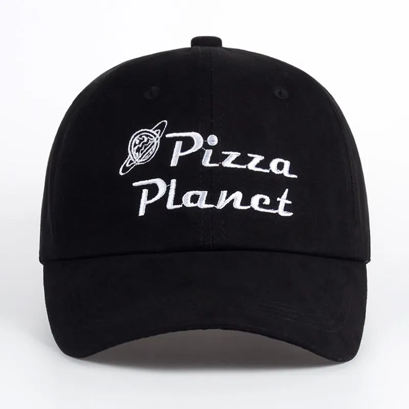 Cotton Pizza Planet Embroidery Snapback Baseball Cap Hat for Women