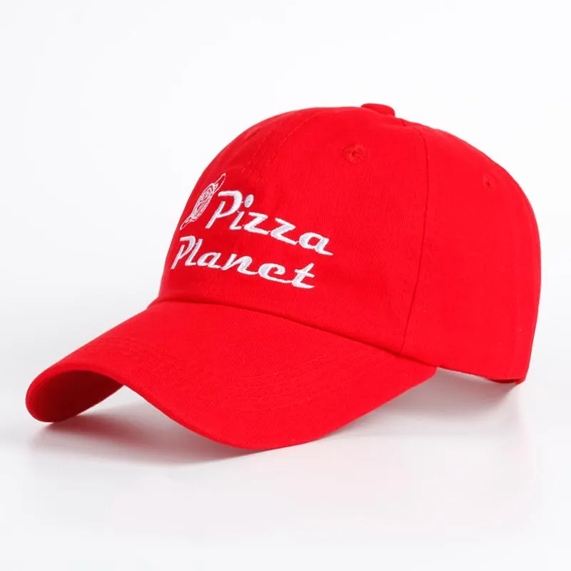 Cotton Pizza Planet Embroidery Snapback Baseball Cap Hat for Women