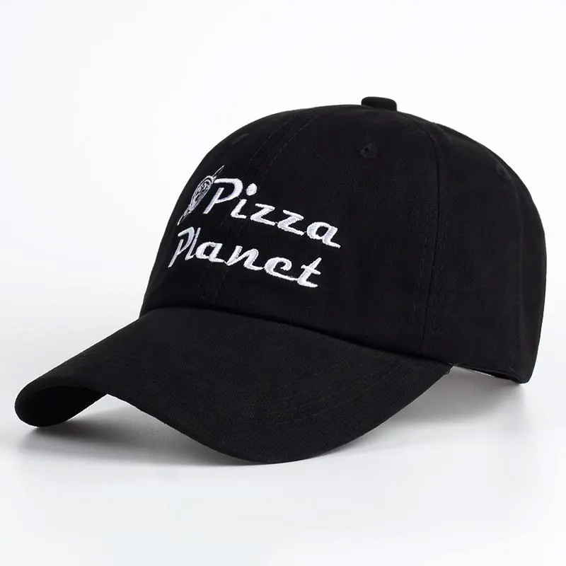 Cotton Pizza Planet Embroidery Snapback Baseball Cap Hat for Women