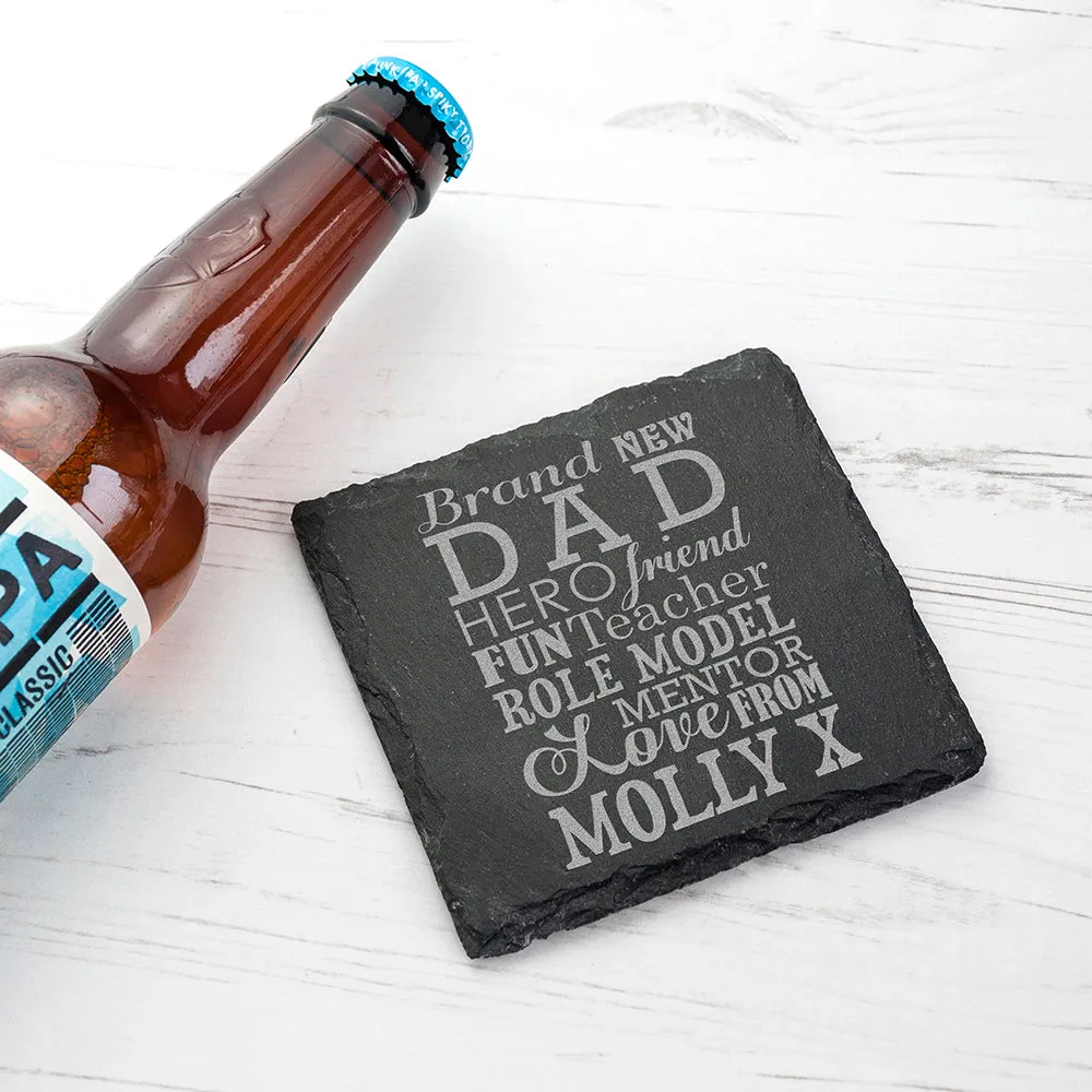 New Dad Definition Slate Keepsake