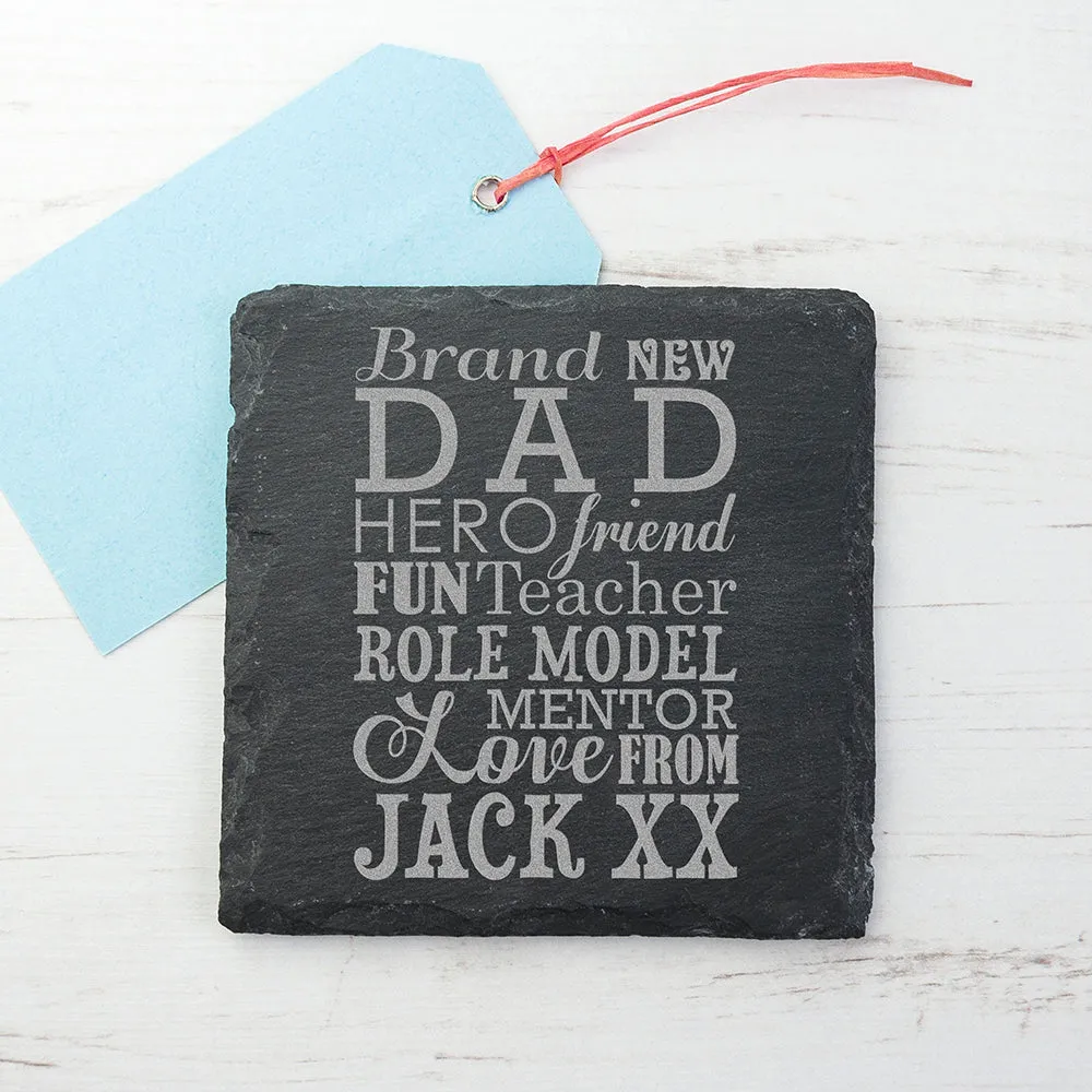 New Dad Definition Slate Keepsake