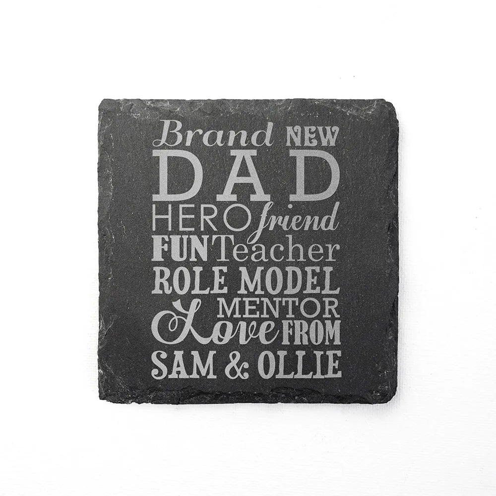 New Dad Definition Slate Keepsake