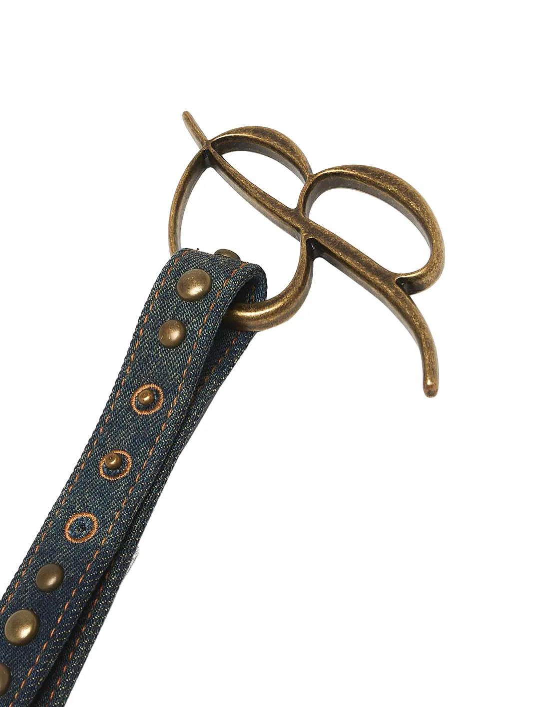 Dark Denim Embellished Belt Mo Lo