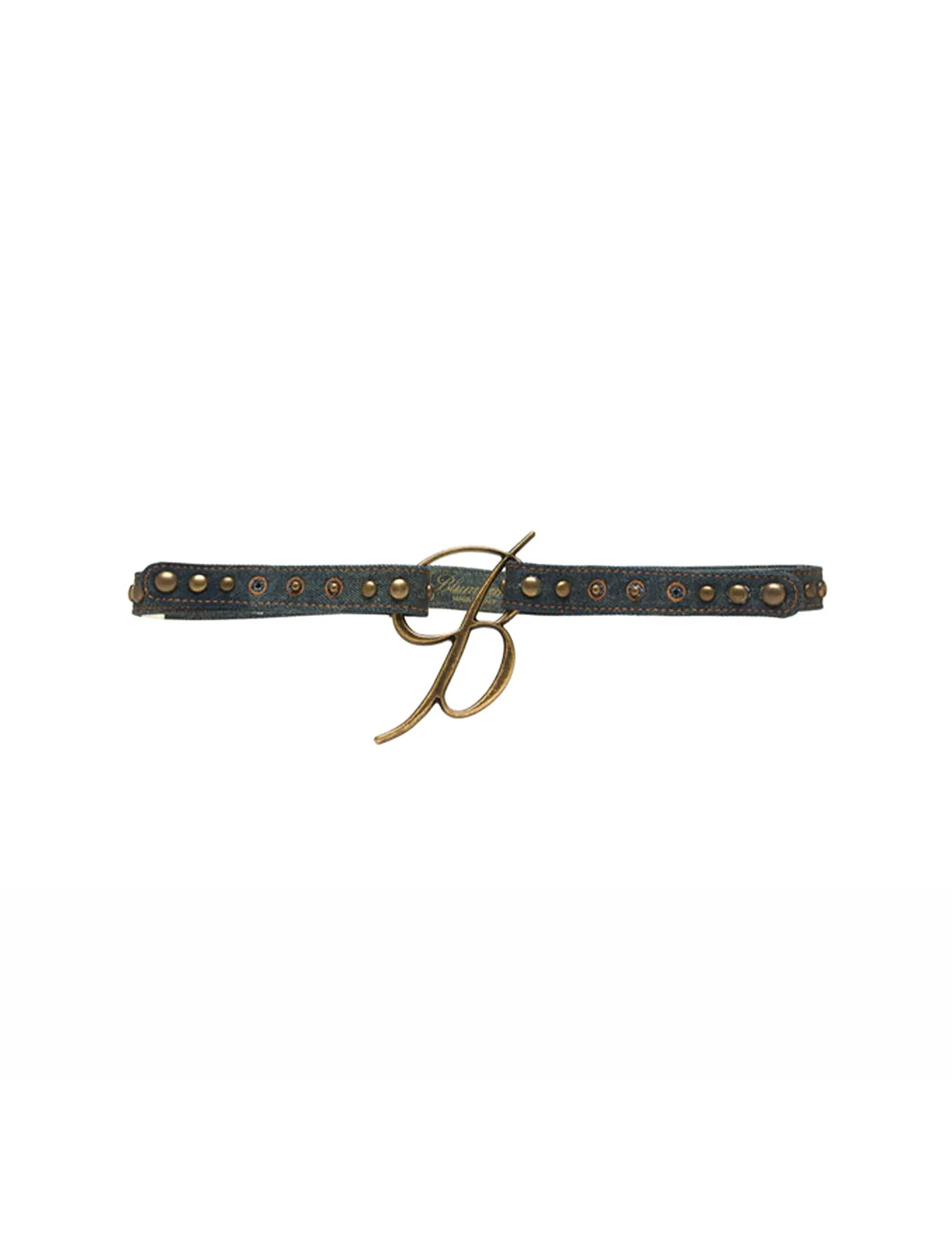 Dark Denim Embellished Belt Mo Lo