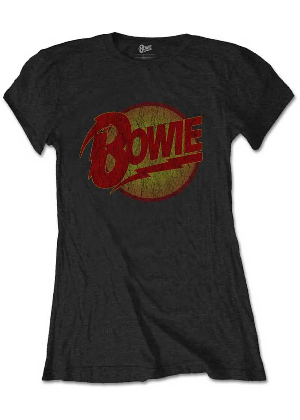 Black David Bowie Diamond Dogs Band Girlie T-Shirt