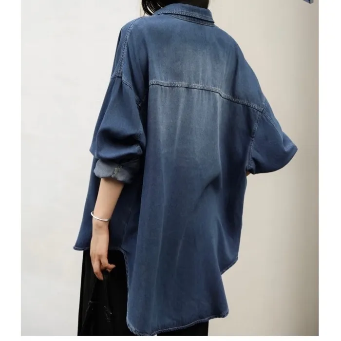 Unisex Denim Street Style Shirt