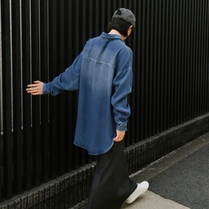 Unisex Denim Street Style Shirt