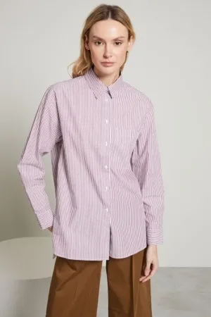 Long Sleeves Cotton Shirt with Stripes