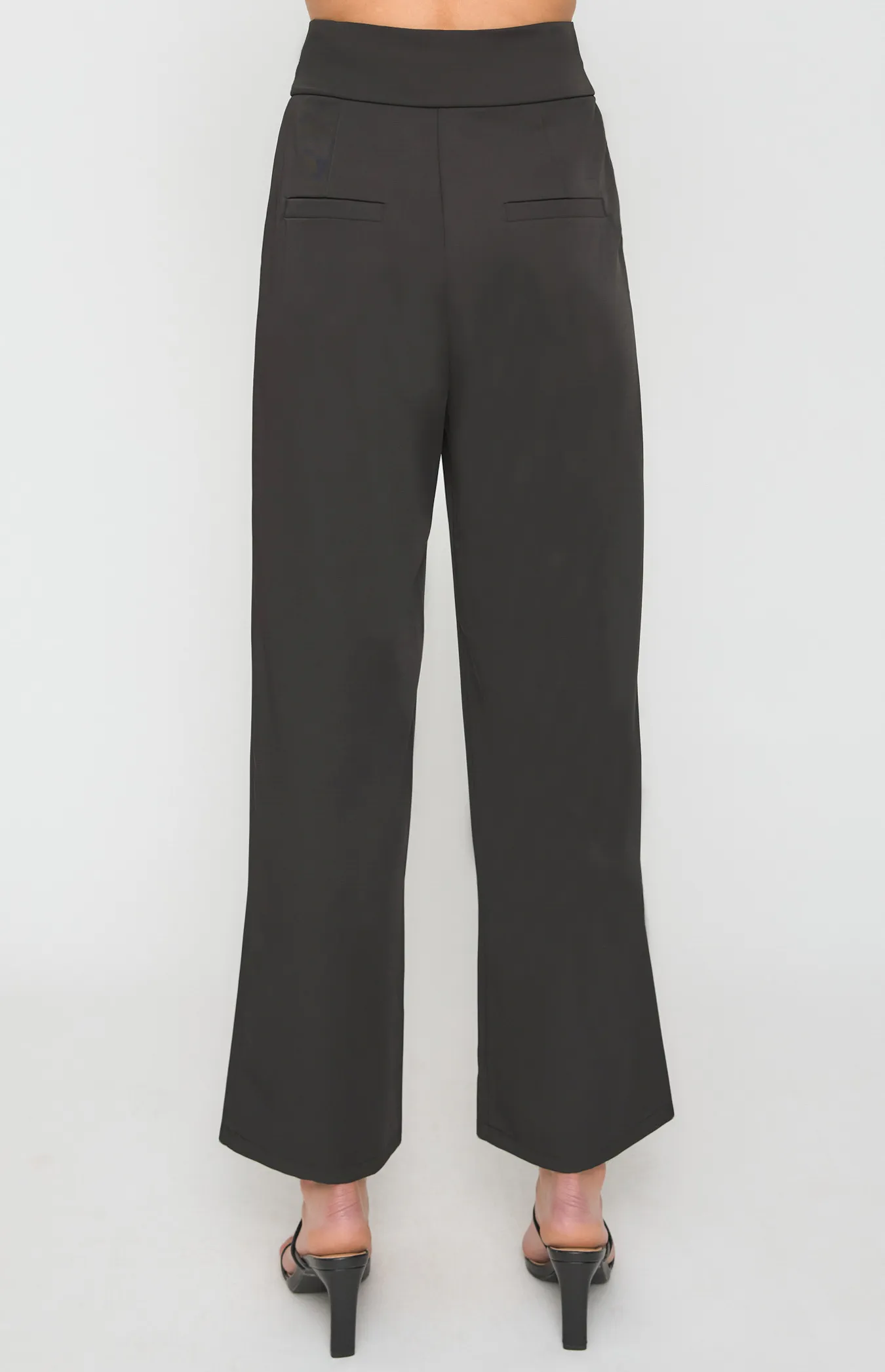 Double Pleated Pants with Circle Ring Belt (SPA419A)